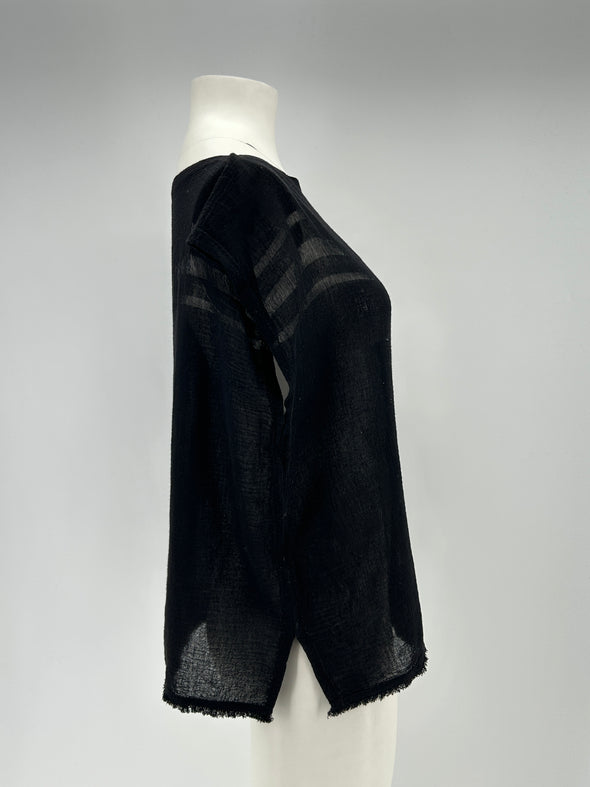 Top noir transparent