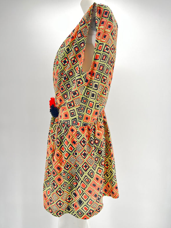 Robe multicolore en soie