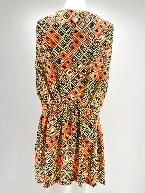 Robe multicolore en soie