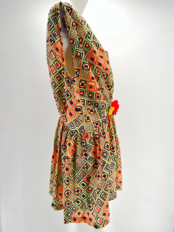 Robe multicolore en soie
