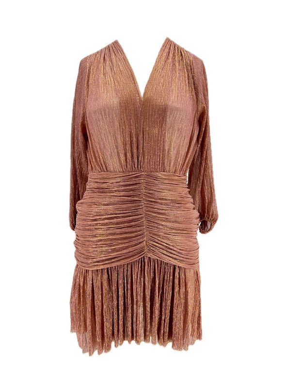 Robe en lurex bronze