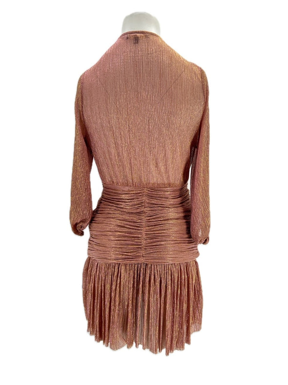 Robe en lurex bronze