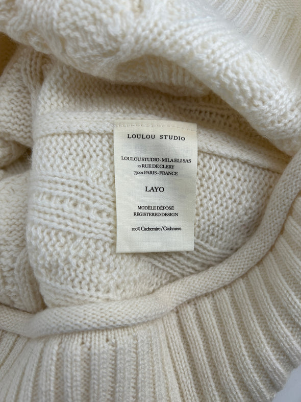 Pull en cachemire écru