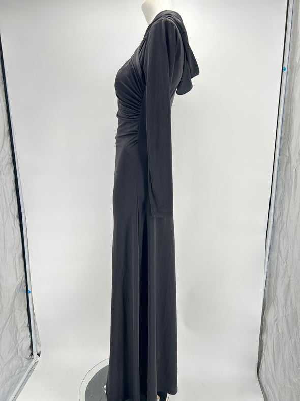 Robe "Noor" longue à capuche noire