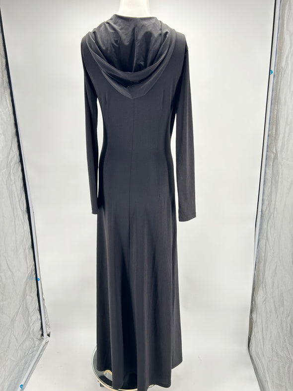 Robe "Noor" longue à capuche noire