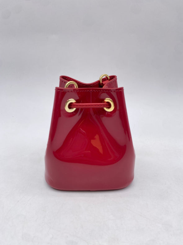 Mini sac en cuir vernis rouge