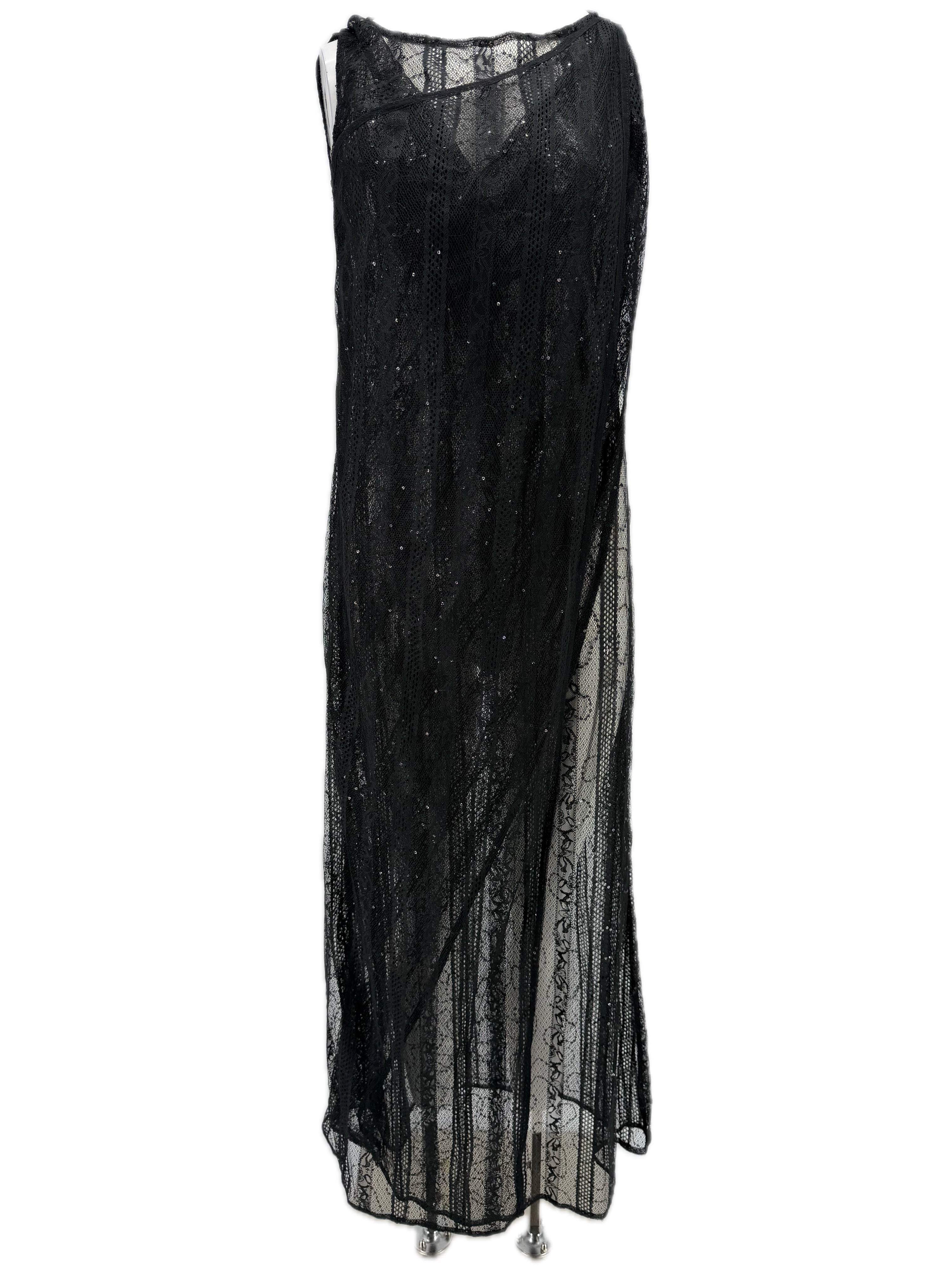& OTHER STORIES Black sequined lace dress pre-owned – Personal Seller Paris