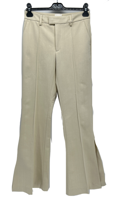 Pantalon beige évasé