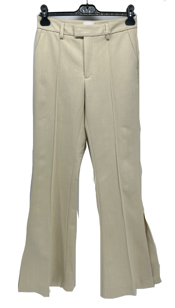 Pantalon beige évasé