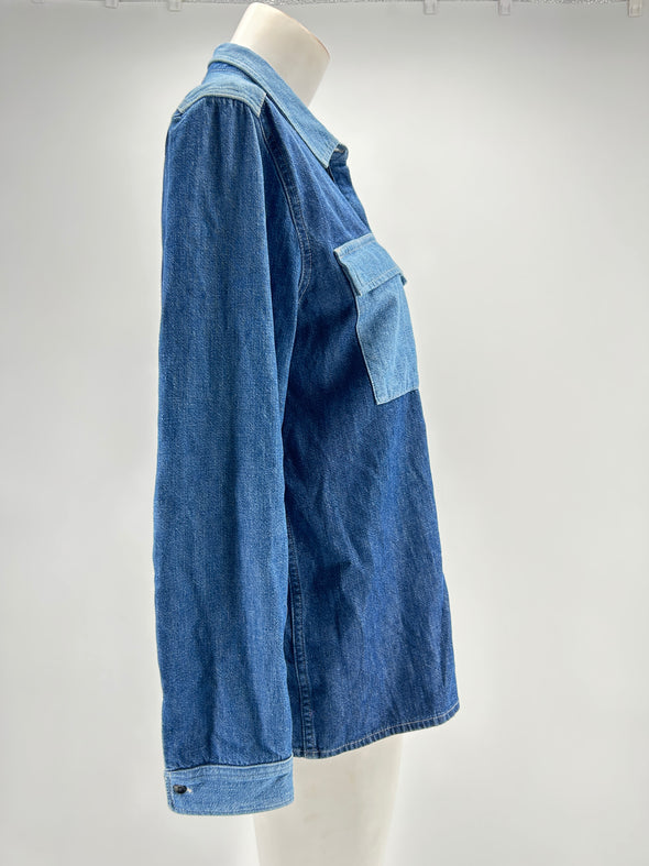 Chemise en denim bleue