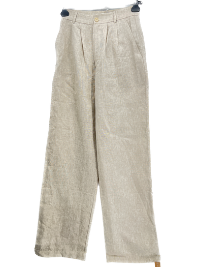 Pantalon en lin beige