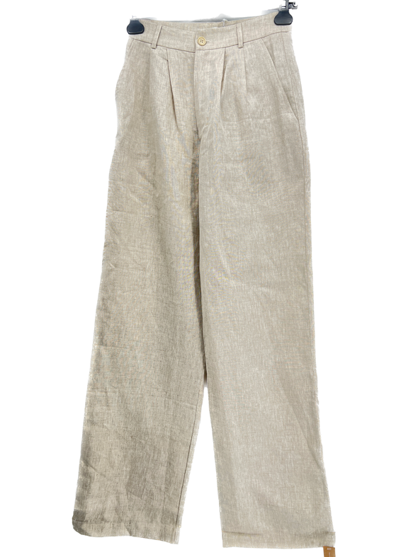 Pantalon en lin beige