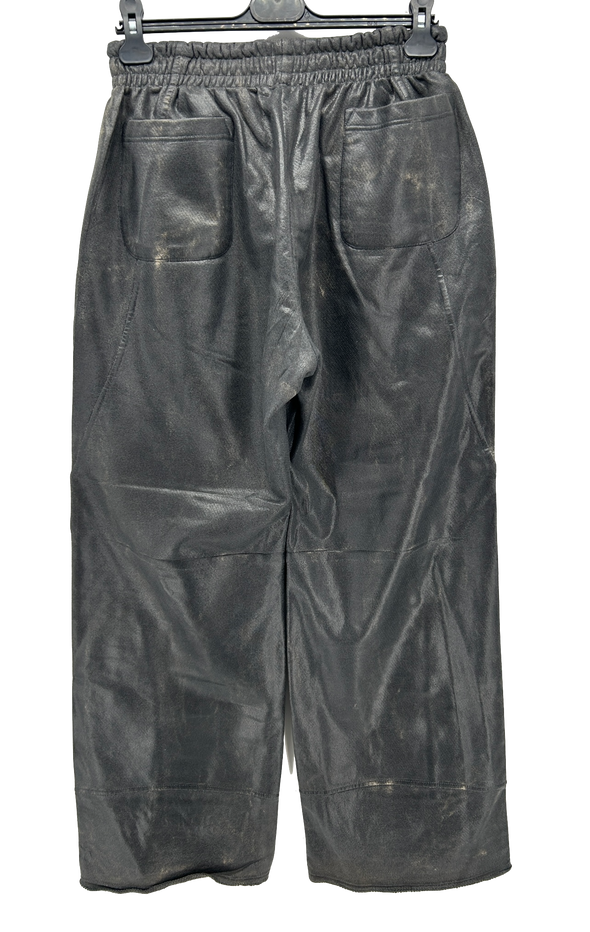 Pantalon large en cuir vegan