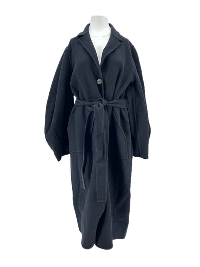 Manteau long en laine et cachemire