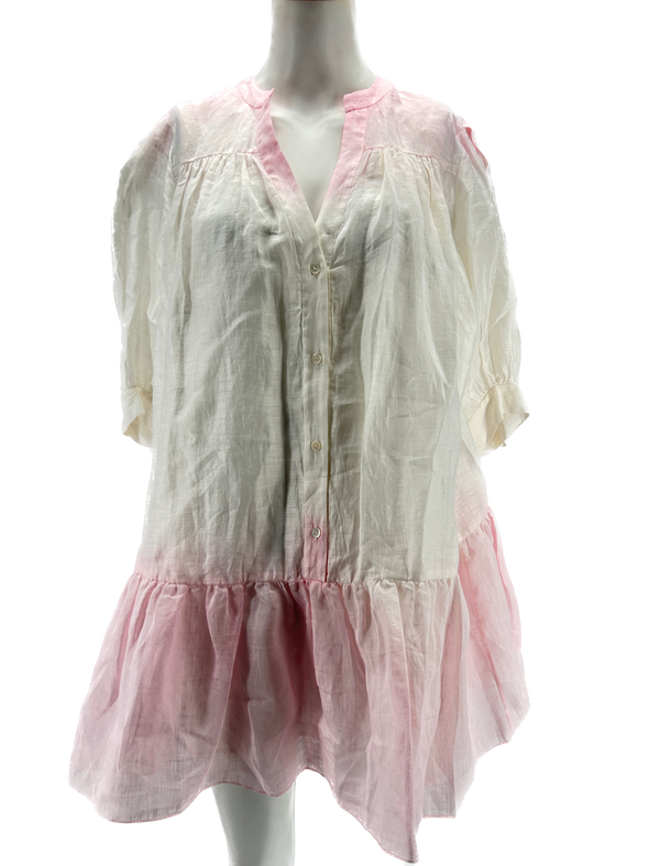 Robe dégradé rose et blanc