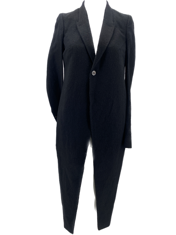 Manteau noir en laine