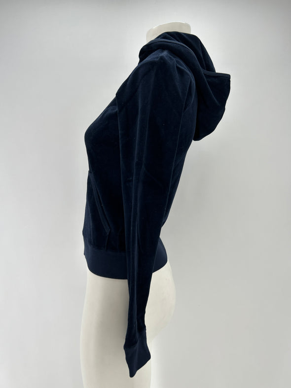 Sweat à capuche en velours