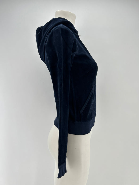 Sweat à capuche en velours