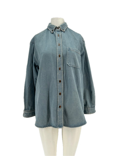 Chemise en denim bleue