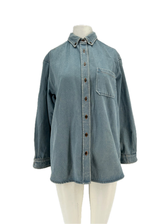 Chemise en denim bleue