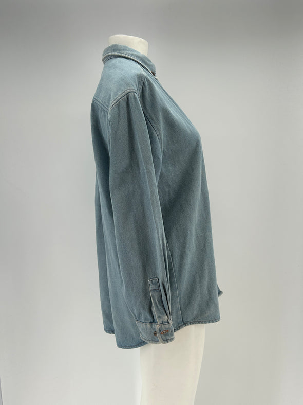 Chemise en denim bleue