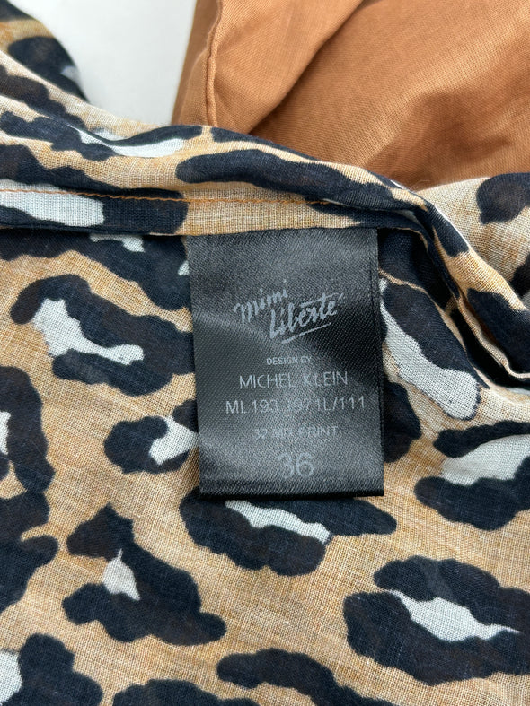 Veste fluide à imprimé léopard