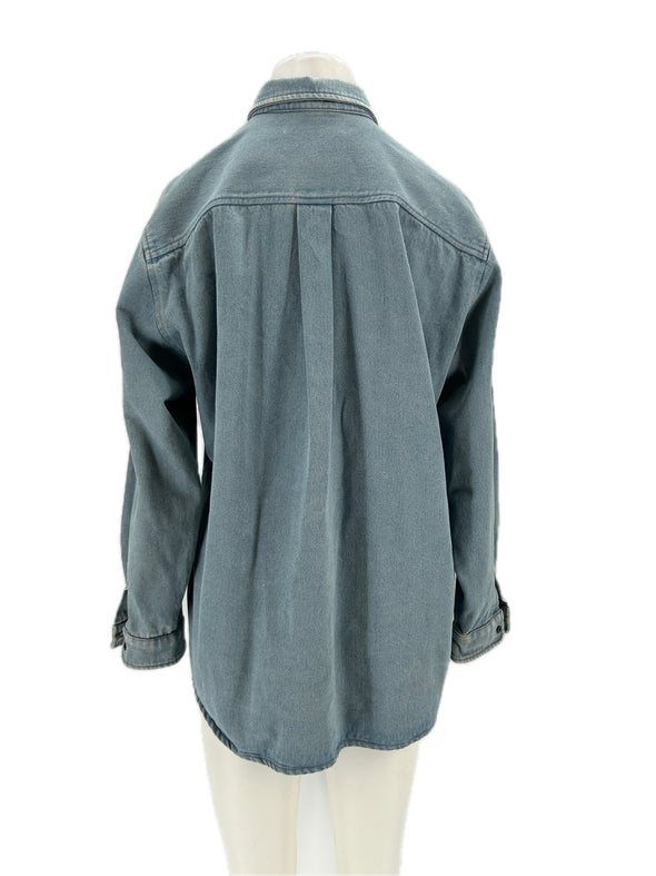 Chemise en denim bleue