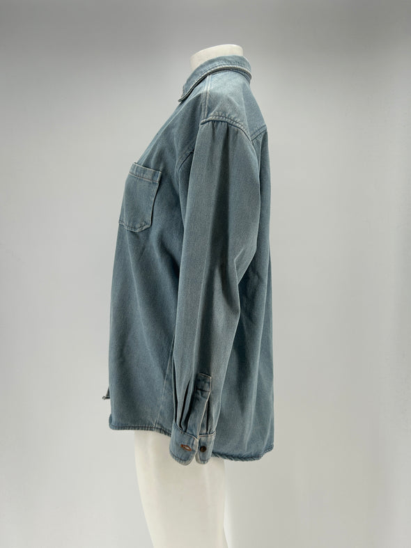 Chemise en denim bleue