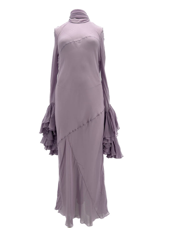 Robe longue mauve