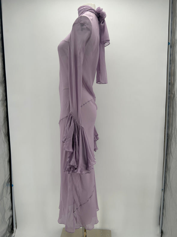 Robe longue mauve