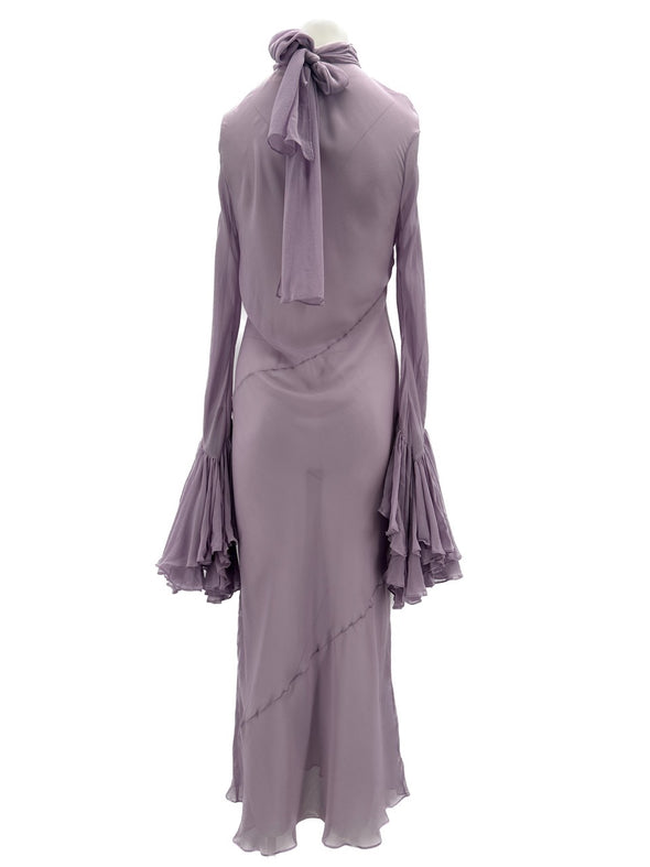 Robe longue mauve