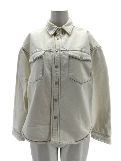 Veste en jean blanc