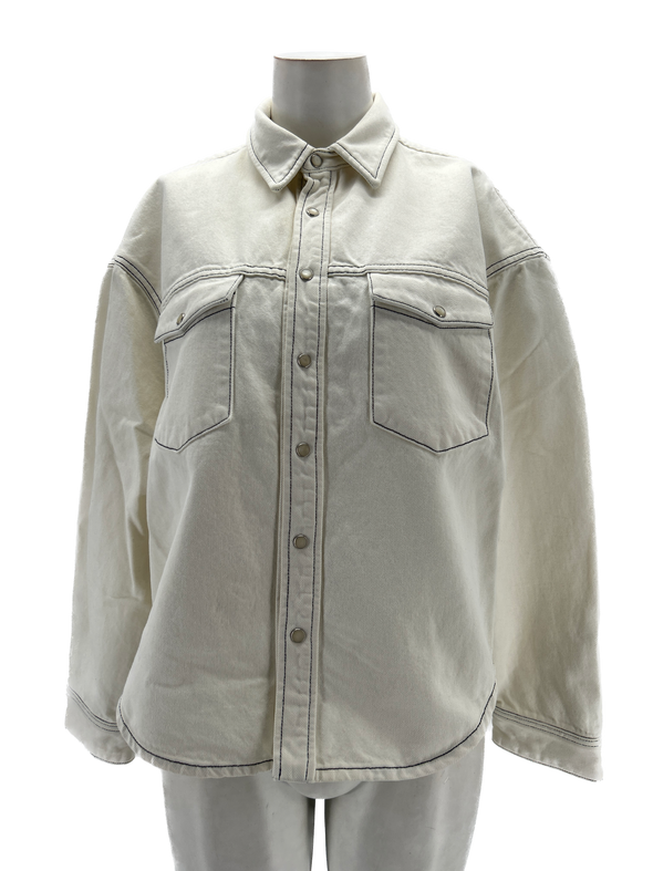 Veste en jean blanc