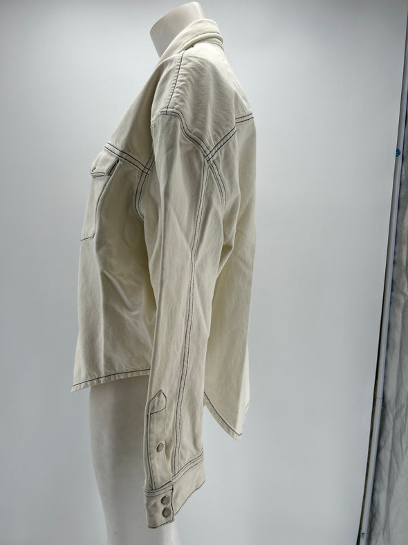 Veste en jean blanc