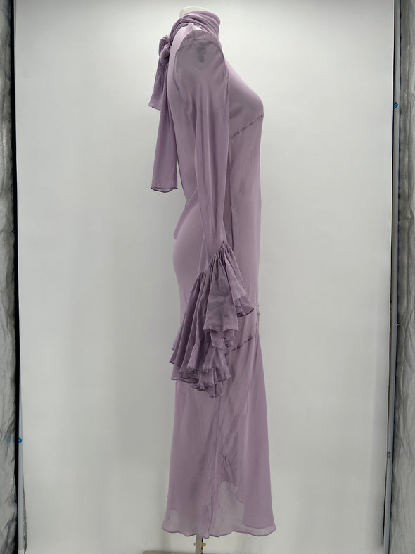 Robe longue mauve