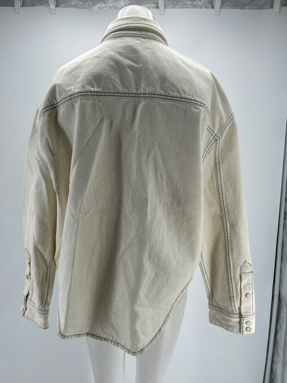 Veste en jean blanc