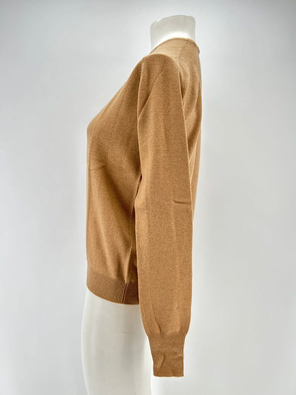 Pull en cachemire marron