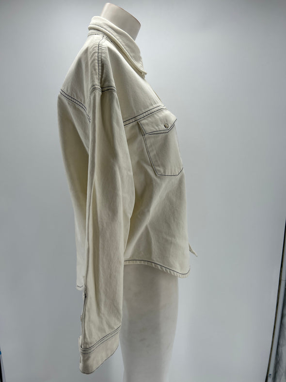 Veste en jean blanc