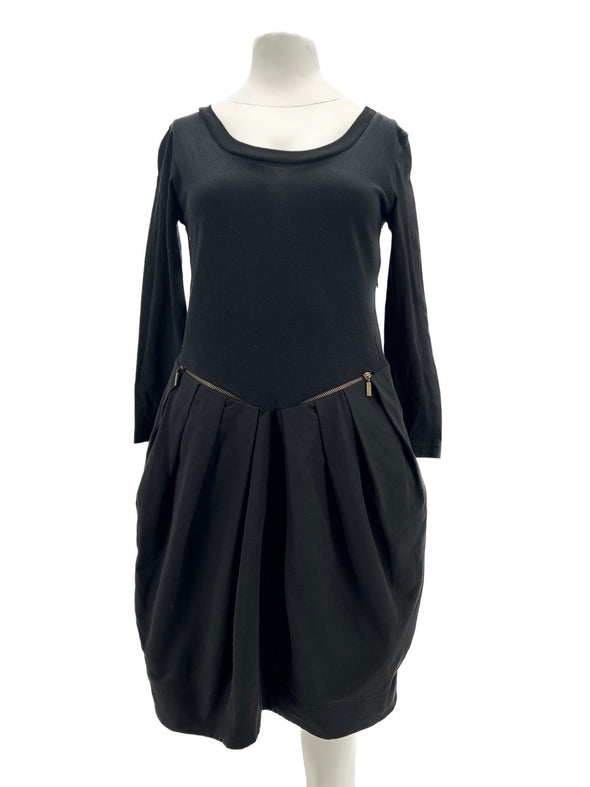 Robe noire bimatière