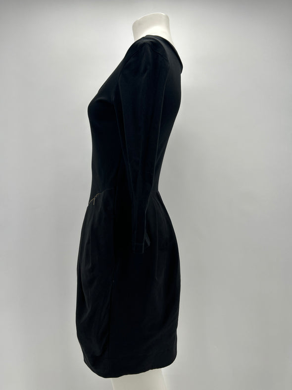 Robe noire bimatière