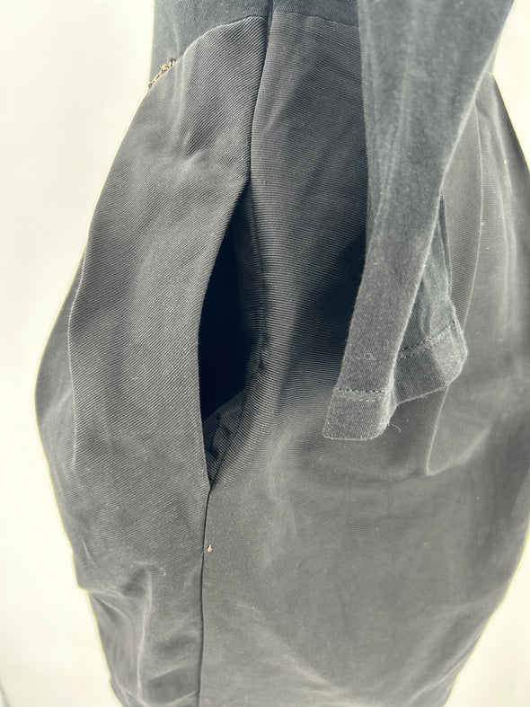 Robe noire bimatière