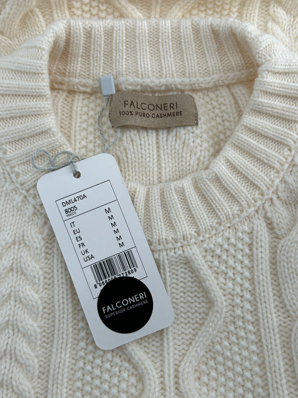 Pull en cachemire crème