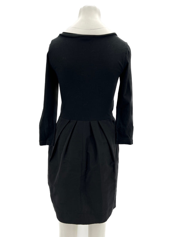 Robe noire bimatière