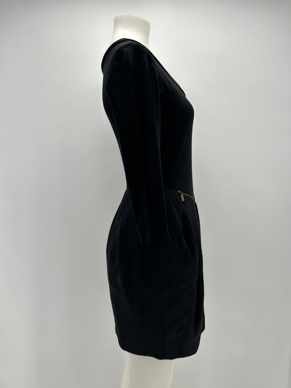 Robe noire bimatière