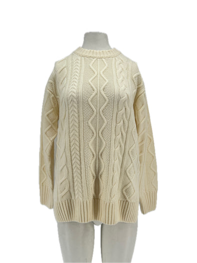 Pull en cachemire crème