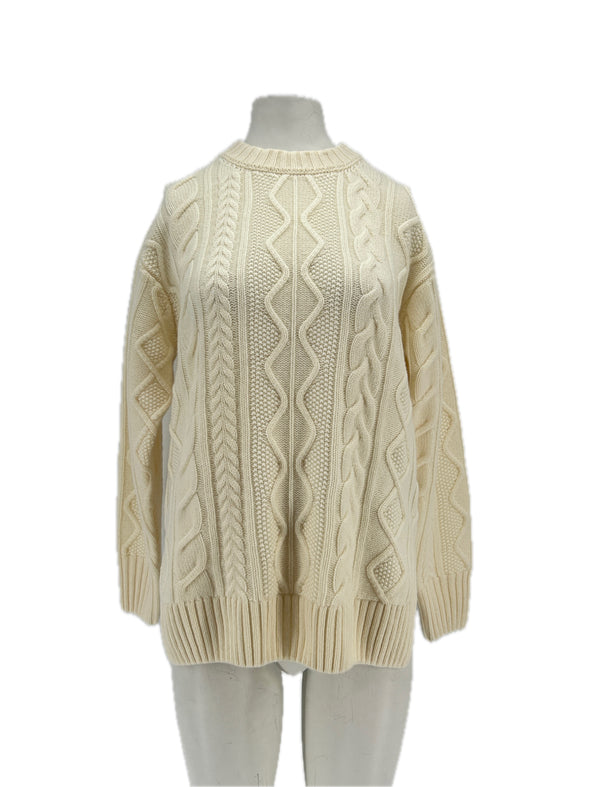 Pull en cachemire crème