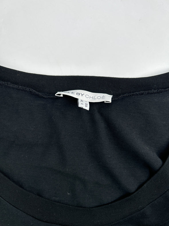 Robe noire bimatière
