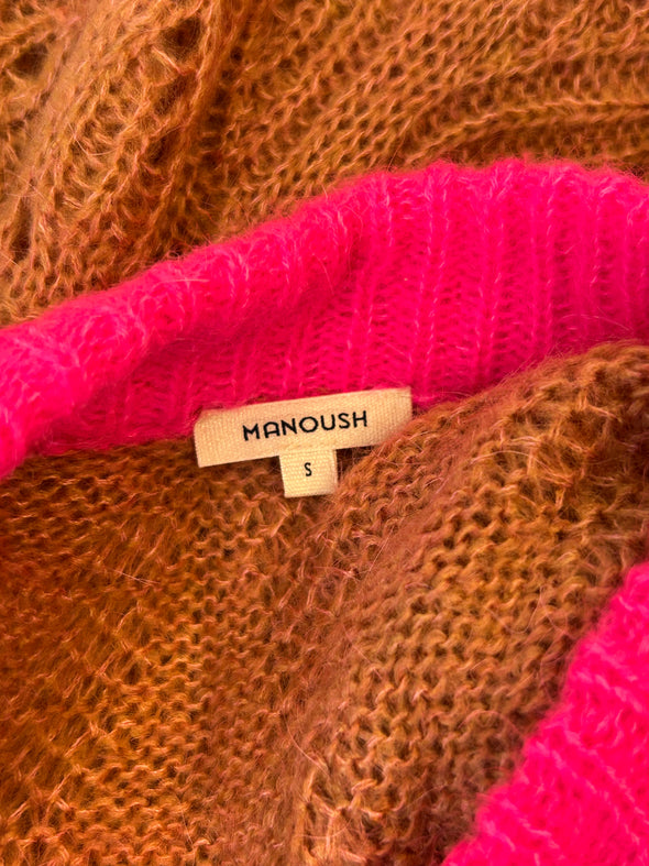 Pull en maille bicolore