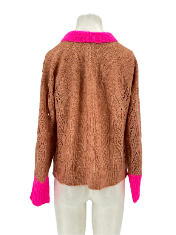 Pull en maille bicolore