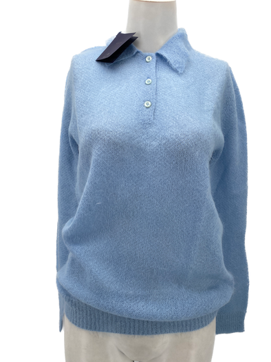 Pull mohair bleu ciel